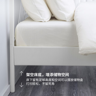 IKEA宜家奈斯顿欧式铁艺床双人床铁床现代简约加厚加固单人床床架