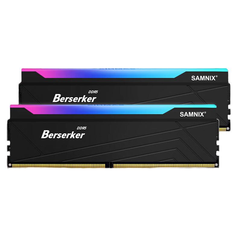 SAMNIX 新乐士 狂刃战士系列 DDR5 7200MHz RGB 台式机内存 灯条 黑色 32GB 16GB*2