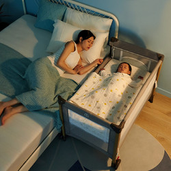 COOL BABY 酷豆丁 嬰兒床可折疊拼接大床便攜式床移動新生多功能移動式寶寶床