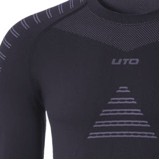 UTO 悠途 能系列 助能款2.0 男子功能内衣套装 993104 黑灰色 XL