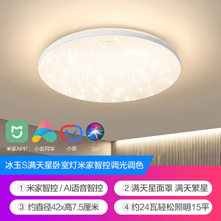 欧普照明（OPPLE）LED智能吸顶灯客厅灯现代简约浪漫繁星灯饰灯具 智能音箱/AI智控调光 闪闪满天星白11