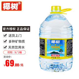 椰树 火山岩饮用天然矿泉水 5L*2桶 整箱装 饮用水 正宗海南特产