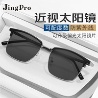 JingPro 镜邦 1.67MR-7近视太阳镜（含散光）+超酷双梁飞行员镜框多款可选