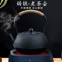 天喜（TIANXI）日式铸铁壶烧水泡茶壶套装电陶炉专用煮茶器炭火壶围炉火茶炉壶 铸铁壶-300ml