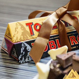 亿滋Toblerone三角巧克力100g*4黑巧牛奶巧克力糖果含蜂蜜巴旦木 葡萄干巧*2条+牛奶巧*2条