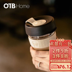 keepcup 咖啡杯便携女可爱水杯玻璃杯带盖家用杯子随行杯桌面杯（咖啡范-美式340ml）