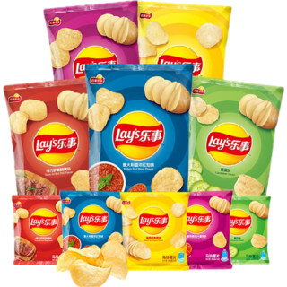 Lay's 乐事 薯片黄瓜味多口味混合 45g*5包+23g*3包