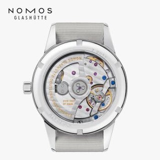 NOMOS 诺莫斯 Club系列 744 中性自动机械手表 37mm 白色  灰色 织物