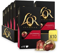 L'OR 浓咖啡-强度7-Nespresso兼容的铝制咖啡胶囊