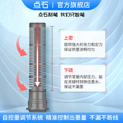 DS 点石文具 直液式走珠笔速干红笔黑笔刷题笔考试学生专用碳素笔红笔水性笔签字笔圆珠笔练字套装中性笔904