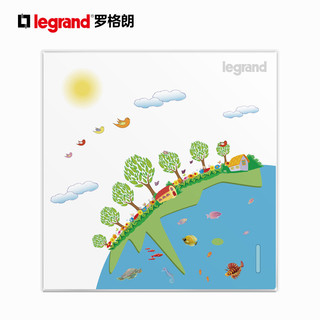 罗格朗（LEGRAND）开关插座面板电工电料仕典系列特色儿童卡通趣味开关面板 S1环保地球一开双控