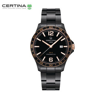 CERTINA 雪铁纳 瑞士手表DS-8系列自动机械男表黑盘钢带C033.807.33.057.00