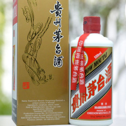moutai茅台飞天53度酱香型白酒500ml2海外版送礼袋