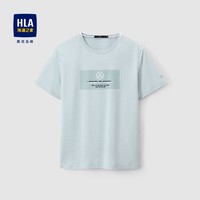 抖音超值购：HLA 海澜之家 短袖T恤男字母印花透气上衣HNTBJ2D066A