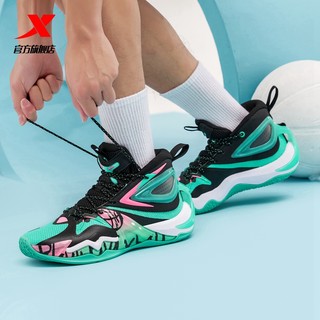 XTEP 特步 鏖战丨特步男鞋篮球鞋男2023夏季耐磨运动鞋专业碳板实战篮球鞋