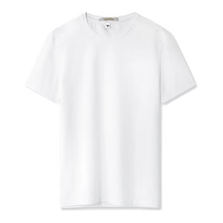 ROMON 罗蒙 男士圆领短袖T恤 21TX90192000 黑色+白色 L
