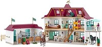 Schleich 思乐 Horse Club，70 件套玩具湖滨乡间别墅和马厩女孩和男孩的马玩具