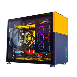 玩嘉 玲珑 标准副屏版 MATX机箱电脑机箱（360冷排/ATX电源/Type-C)