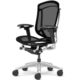 okamura奥卡姆拉contessa冈村2代人体工学椅电脑椅办公椅老板椅久坐舒服 黑框黑色FPG1 椅子