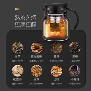 GIANXI 捷安玺 焖茶壶家用老白茶闷泡壶不锈钢茶水分离保温茶壶大容量陶瓷泡茶壶