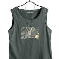 JEANSWEST 真维斯 男士纯棉背心 JR-21-171F04 灰绿色#ZS矿产机器 XXXXL