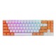 ROYAL KLUDGE RK71 双模机械键盘 71键 白橙青轴 RGB背光