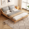 北欧实木床1.8米现代简约日式原木榻榻米床双人床矮床小户型婚床