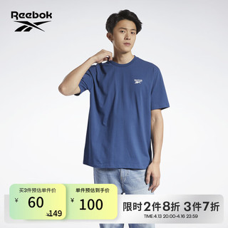 Reebok 锐步 官方新款男女TEE基础logo款休闲圆领短袖HI4996 HI4996 A/L