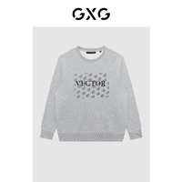 抖音超值购：GXG 男装 冬季新品商场同款千鸟格系列浅灰色印花卫衣#GC131002K
