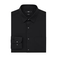 UNIQLO 优衣库 男士长袖衬衫 448263 黑色 S