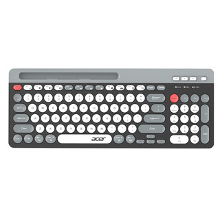 acer 宏碁 新款蓝牙无线键盘充电薄膜静音键盘一键连接 白色