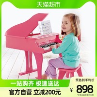 Hape 30键钢琴家用3-10岁宝宝幼儿三角式木质音乐启蒙儿童益智玩具