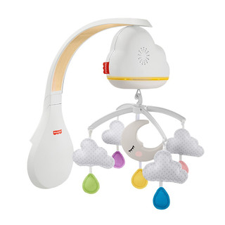 Fisher-Price 婴儿床铃宝宝玩具0-1岁哄睡神器婴儿安抚摇铃-2合1声光安抚甜睡床铃GRP99