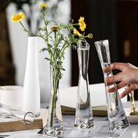 JUHAN 掬涵 北欧ins插花水养小花瓶玻璃透明水培花器客厅桌面摆件