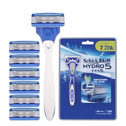 Schick 舒适 水次元5手动剃须刀组合装（1刀架+7刀头）