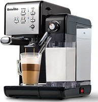 Breville 铂富 一键式CoffeeHouse 咖啡机 19 Bar 意大利泵 自动奶泡器 ESE Pod 兼容 海军蓝 [VCF145]