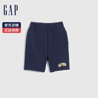 Gap 盖璞 男女幼童LOGO宽松法式圈织软卫裤402616夏季童装短裤