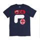 FILA 斐乐 男装 新款字母LOGO男士运动时尚短袖T恤  410 FILANAVY 藍 S