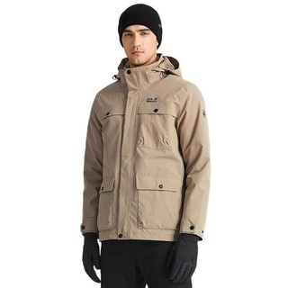 Jack Wolfskin 狼爪 男子三合一冲锋衣 5120192-5020 米白色 XXXL