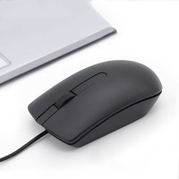 戴尔（DELL） MS111 MS116光电有线鼠标 笔记本电脑磨砂办公鼠标 MS116-黑色 MS116-黑色+鼠标垫
