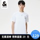 杰克琼斯 杰克·琼斯（JACK&JONES）夏季新款男装短袖T恤字母刺绣纯棉直筒半袖上衣男士223101175 A06本白