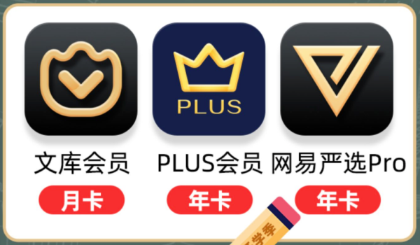 【省100元】文娱会员服务_百度文库会员月卡 京东plus会员年卡 网易严