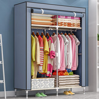 WOJIA 蜗家 8503 布艺简易衣柜 银灰色 90*45*168cm