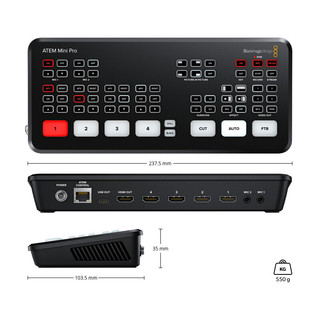 blackmagic design ATEM Mini Pro  BMD切换台 ATEM广播级现场制作多机位导播台 切换台