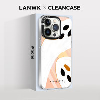 LANWK苹果14pro手机壳新款抗菌镭射透明iPhone14promaxins风硬壳硅胶 黑白呐喊-大 iPhone 13