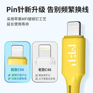 MFPower 米量 MFi认证 苹果数据线 1.2米