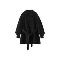 SENTUBILA 尚都比拉 女士羊毛短款大衣 W24042047 雅黑色 M