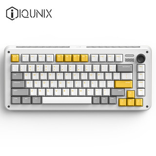 IQUNIX ZX75 重力波 81键 2.4G蓝牙 多模无线机械键盘 重力波 TTC-金粉轴V2 RGB