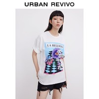 URBAN REVIVO UR女装潮流奇趣印花图案宽松短袖T恤YV21S4MN2005