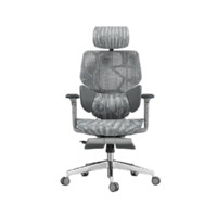 HBADA 黑白调 E3 人体工学电脑椅 灰白色 高配款